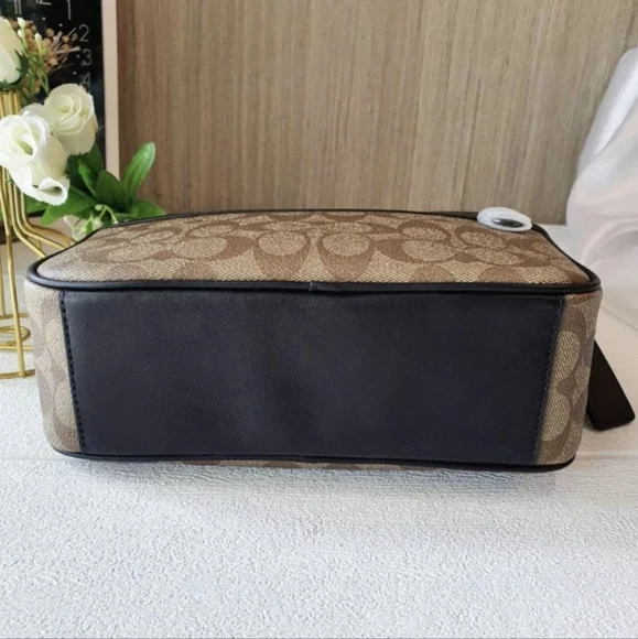 NWT Coach C4149 Men´s Graham Crossbody Signature Canvas & Leather Khaki Men